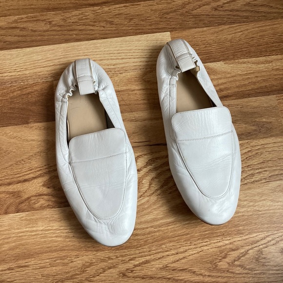 Everlane Shoes - Everlane White Leather Loafer Flats 10.5